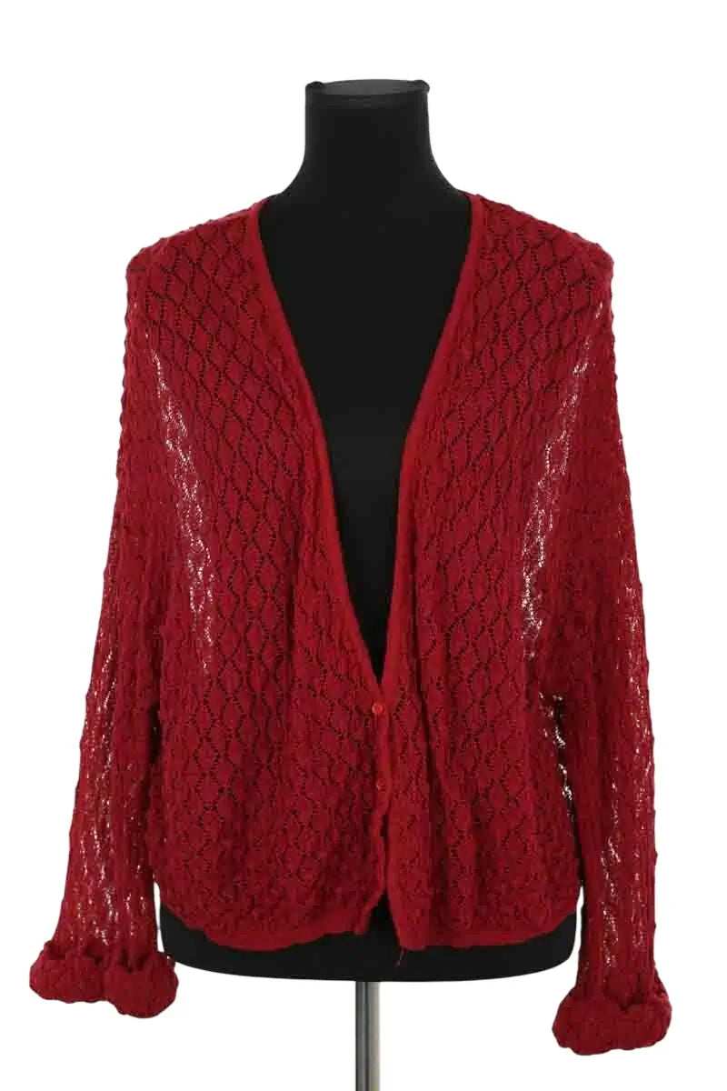 Cardigan American Vintage Bordeaux en Coton, taille TU - Seconde Main