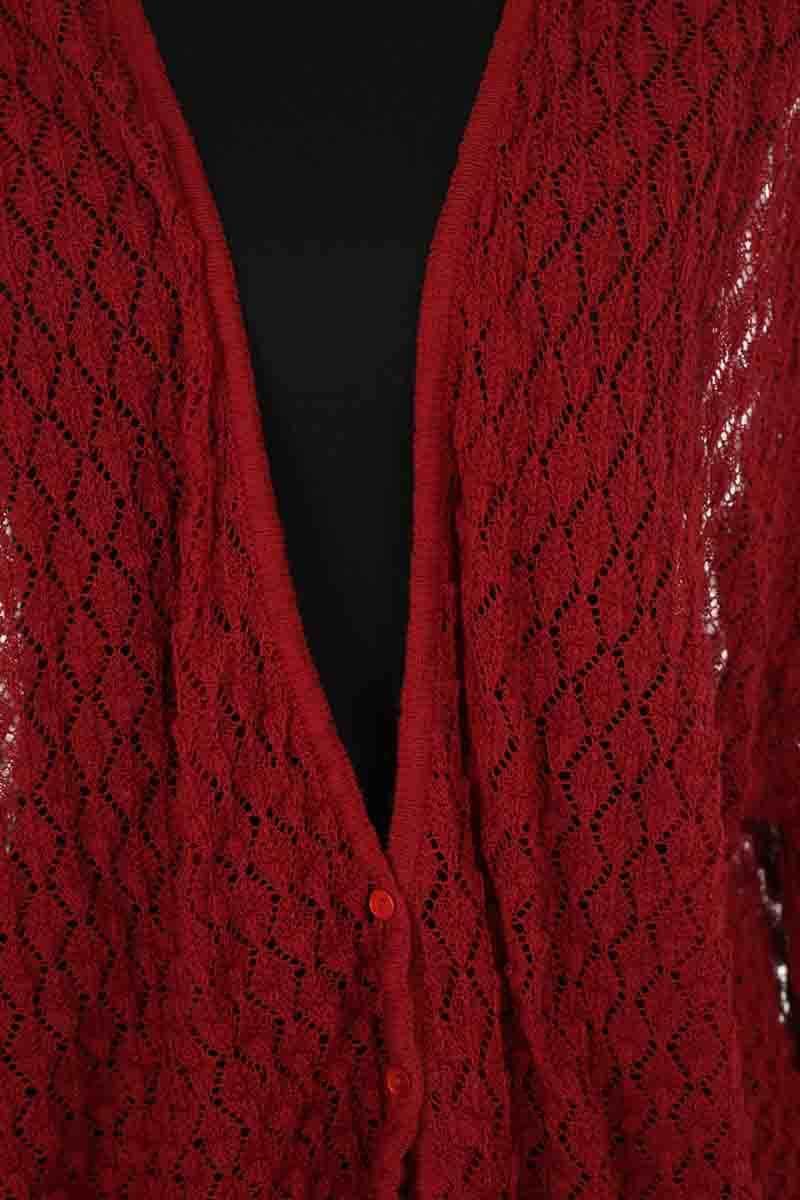 Cardigan American Vintage Bordeaux en Coton