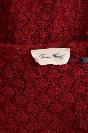 Cardigan American Vintage Bordeaux en Coton
