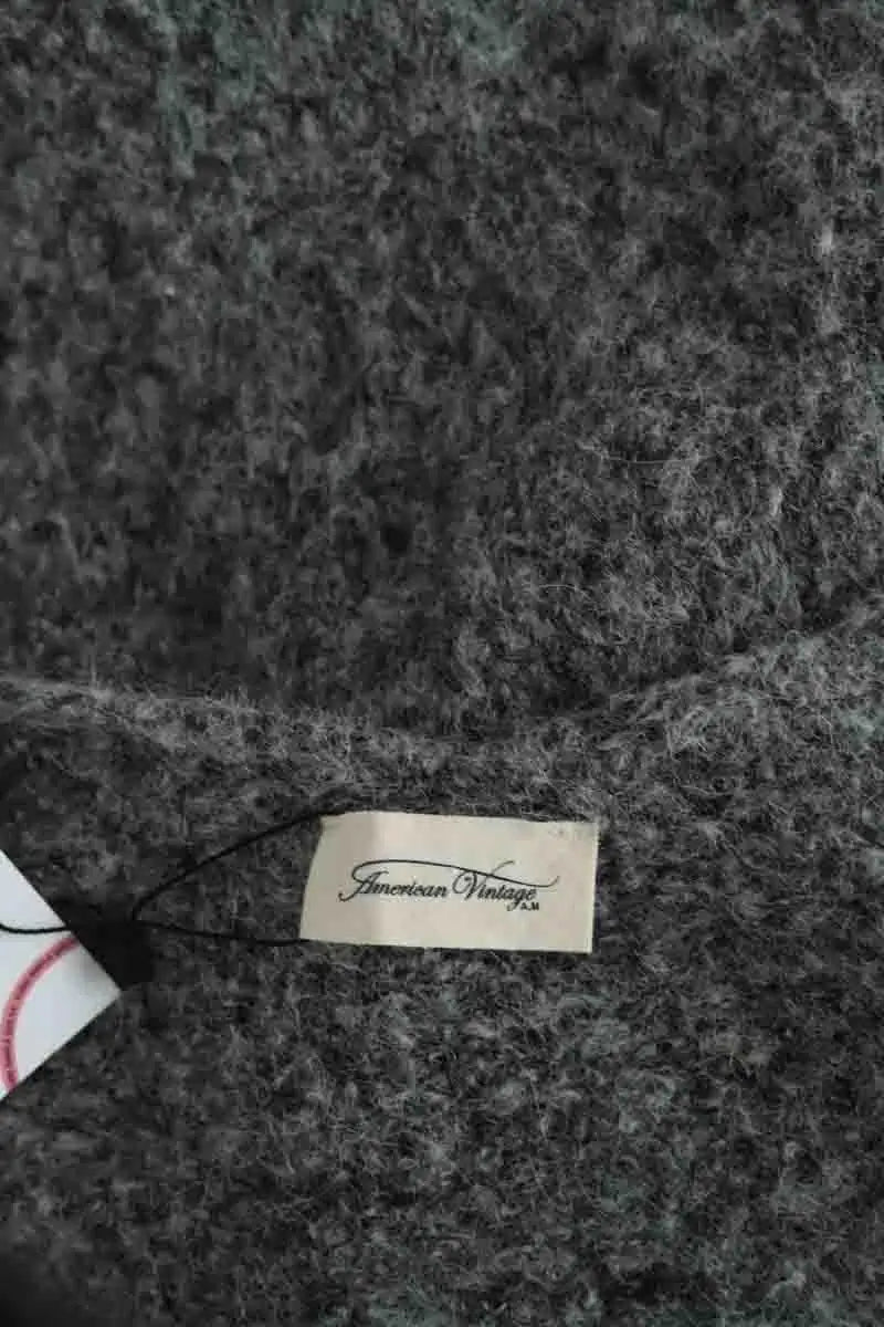 Cardigan American Vintage Gris en Laine