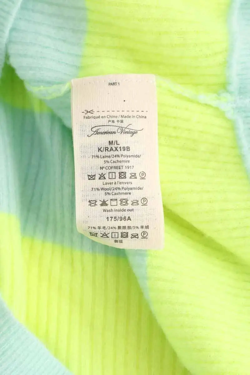 Cardigan American Vintage Jaune en Laine