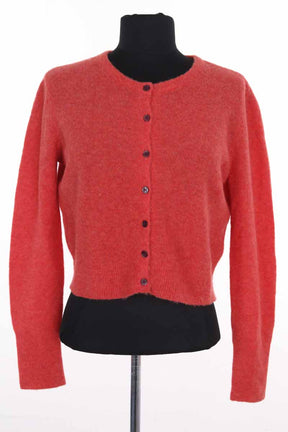 Cardigan American Vintage Rouge en Laine, taille S - Seconde Main