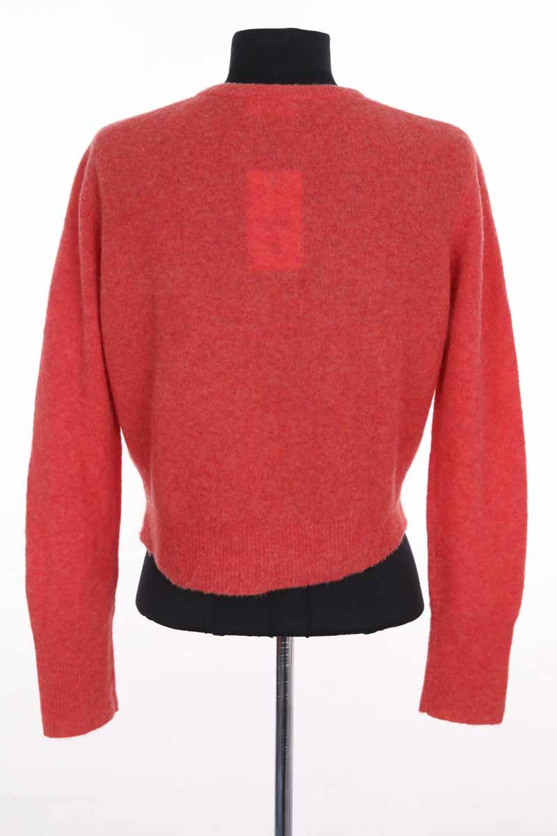 Cardigan American Vintage Rouge en Laine