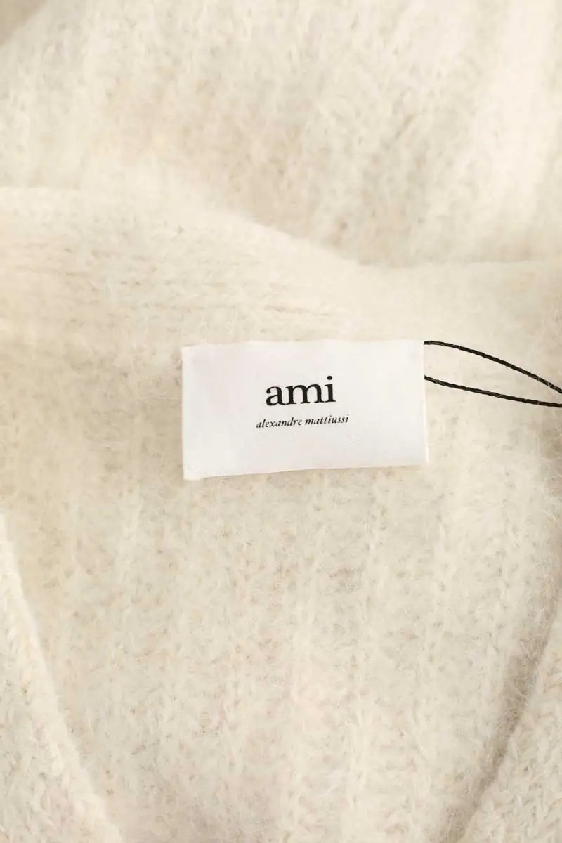 Cardigan Ami Blanc en Laine