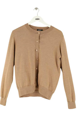 Cardigan APC Marron en Laine, taille L - Seconde Main