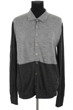 Cardigan Balenciaga Gris en Laine, taille L - Seconde Main