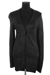 Cardigan Balenciaga Noir en Synthétique, taille L - Seconde Main