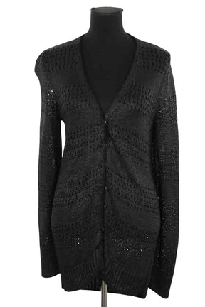 Cardigan Balenciaga Noir en Synthétique, taille L - Seconde Main