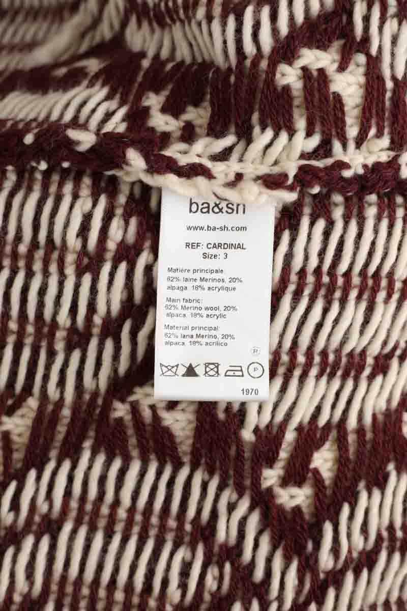 Cardigan Bash Bordeaux en Laine