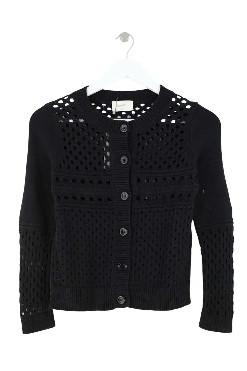 Cardigan Ba&Sh Emita Noir en Coton, taille XS - Seconde Main