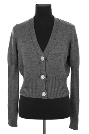 Cardigan Ba&Sh Gris en Laine, taille XS - Seconde Main