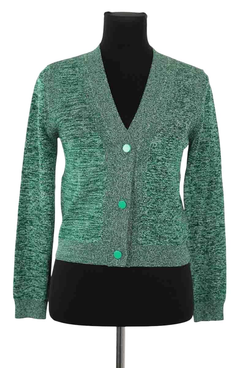 Cardigan Claudie Pierlot Vert en Viscose, taille S - Seconde Main