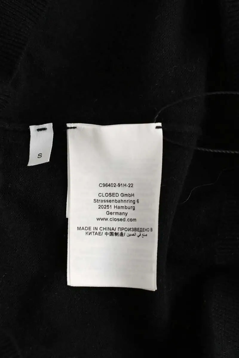 Cardigan Closed Noir en Lin