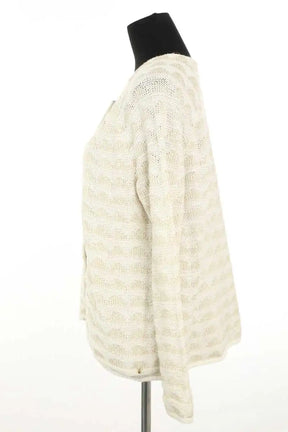 Cardigan Des Petits Hauts Atoumie Ecru en Coton