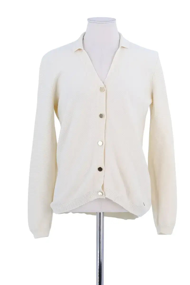Cardigan Des Petits Hauts Beige en Coton, taille M - Seconde Main