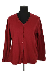 Cardigan Des Petits Hauts Bordeaux en Coton, taille XL - Seconde Main