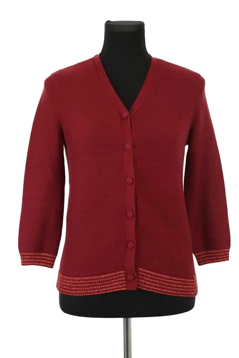 Cardigan Des Petits Hauts Bordeaux en Coton, taille XS - Seconde Main