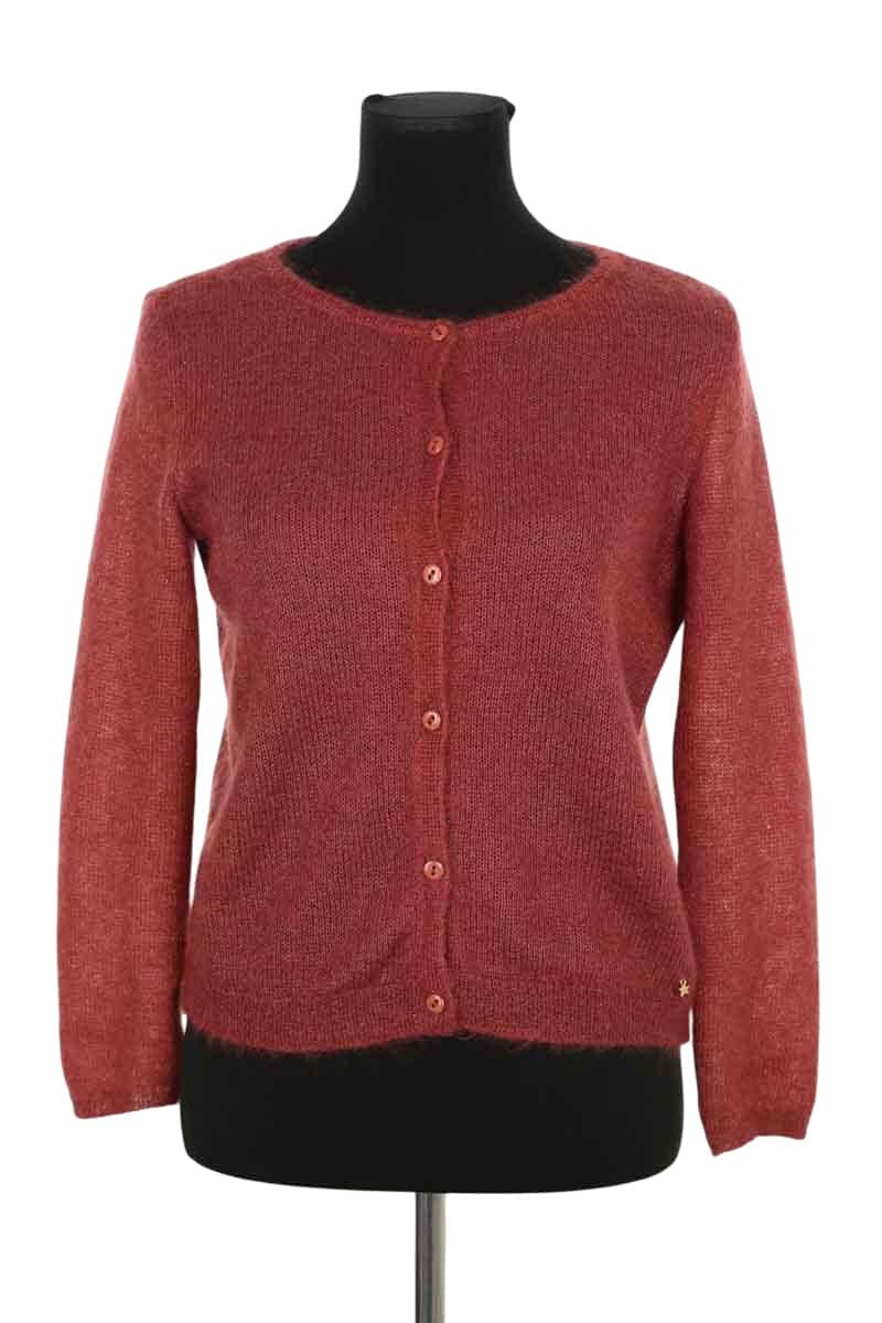 Cardigan Des Petits Hauts Dido Marron en Laine, taille S - Seconde Main