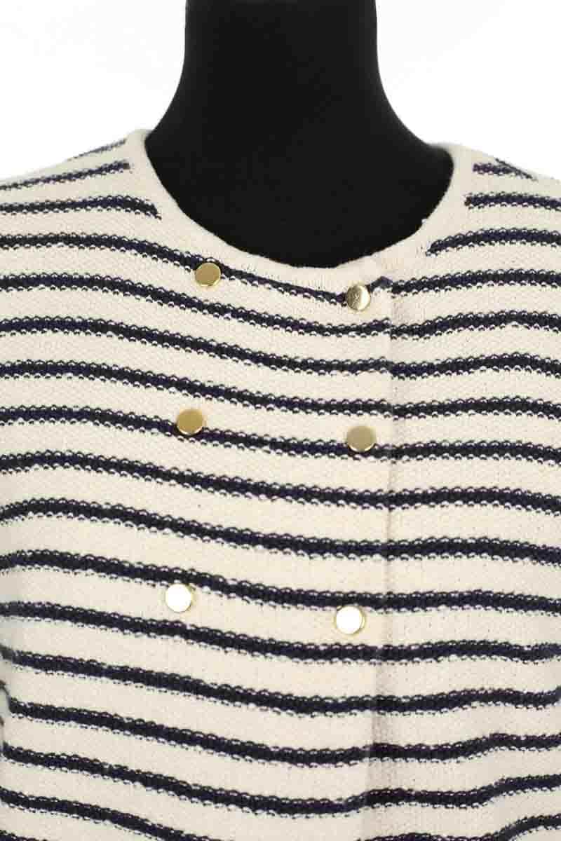 Cardigan Des Petits Hauts Emona Ecru en Coton