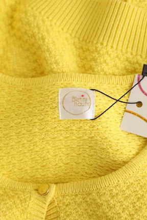 Cardigan Des Petits Hauts Jaune en Coton