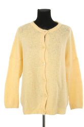 Cardigan Des Petits Hauts Jaune en Laine, taille L - Seconde Main