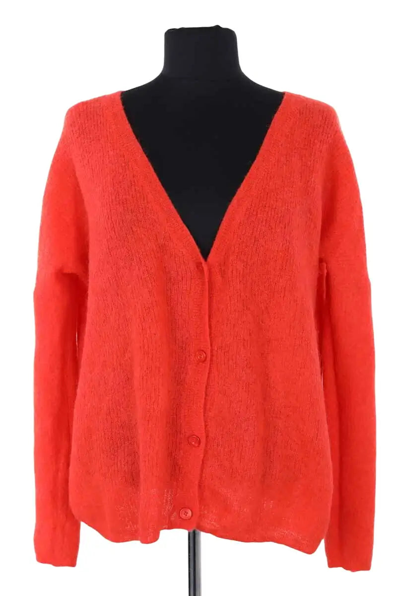 Cardigan Des Petits Hauts Orange en Laine, taille L - Seconde Main