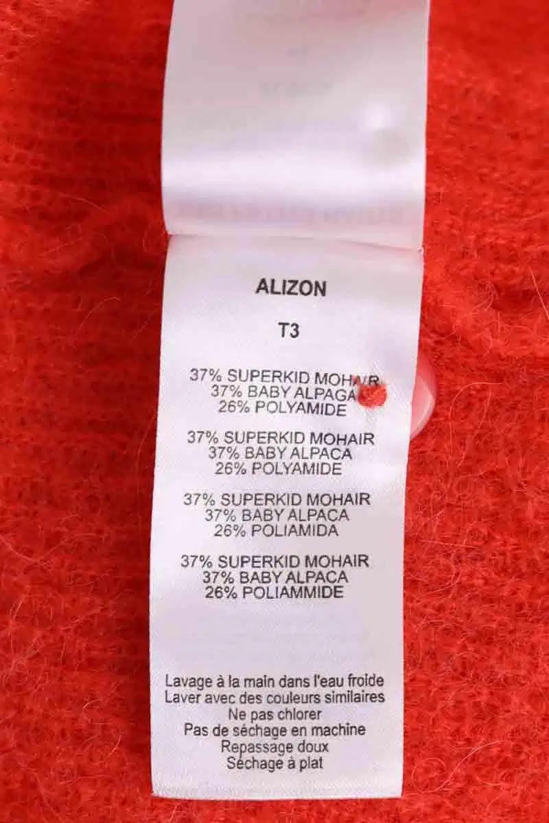 Cardigan Des Petits Hauts Orange en Laine