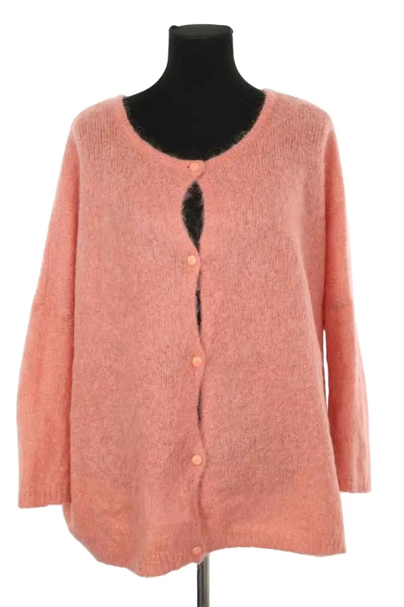 Cardigan Des Petits Hauts Rose en Laine, taille L - Seconde Main