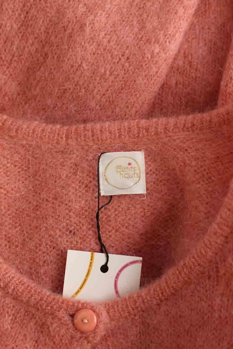 Cardigan Des Petits Hauts Rose en Laine