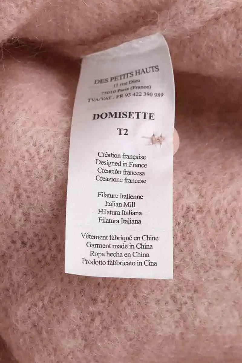 Cardigan Des Petits Hauts Rose en Laine