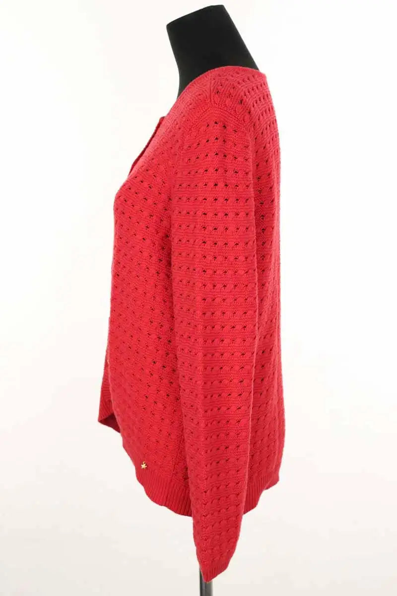 Cardigan Des Petits Hauts Rouge en Coton