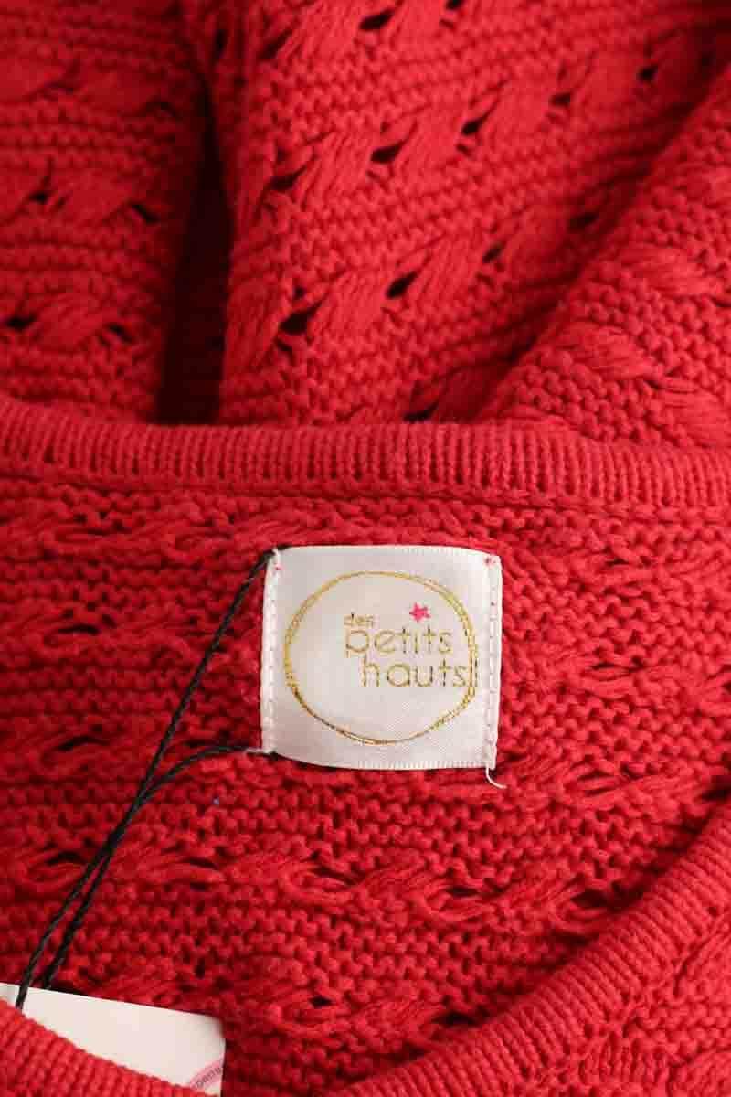 Cardigan Des Petits Hauts Rouge en Coton