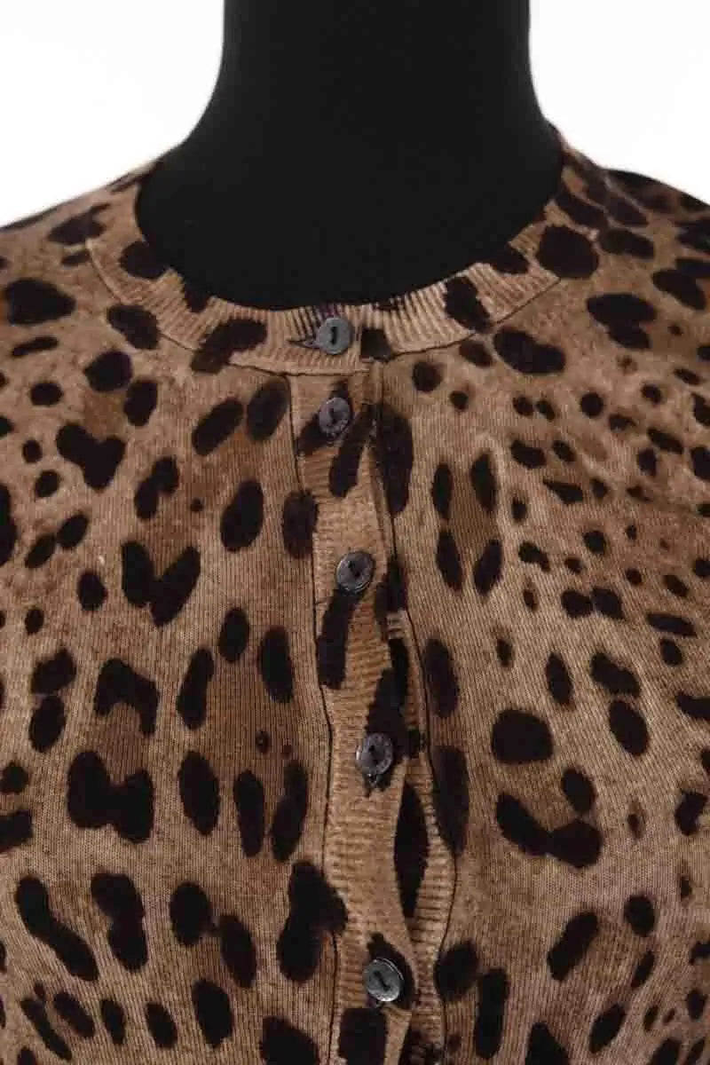 Cardigan Dolce & Gabbana Marron en Synthétique