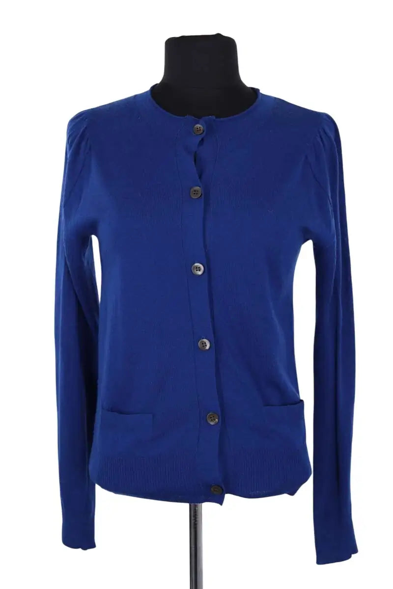 Cardigan Dries Van Noten Bleu en Laine, taille M - Seconde Main
