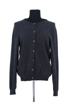 Cardigan Eric Bompard Anthracite en Cachemire, taille L - Seconde Main