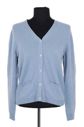 Cardigan Eric Bompard Bleu en Cachemire, taille M - Seconde Main