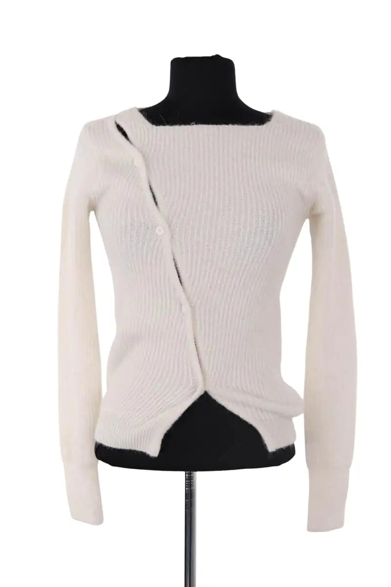 Cardigan Jacquemus Blanc en Laine, taille XS - Seconde Main