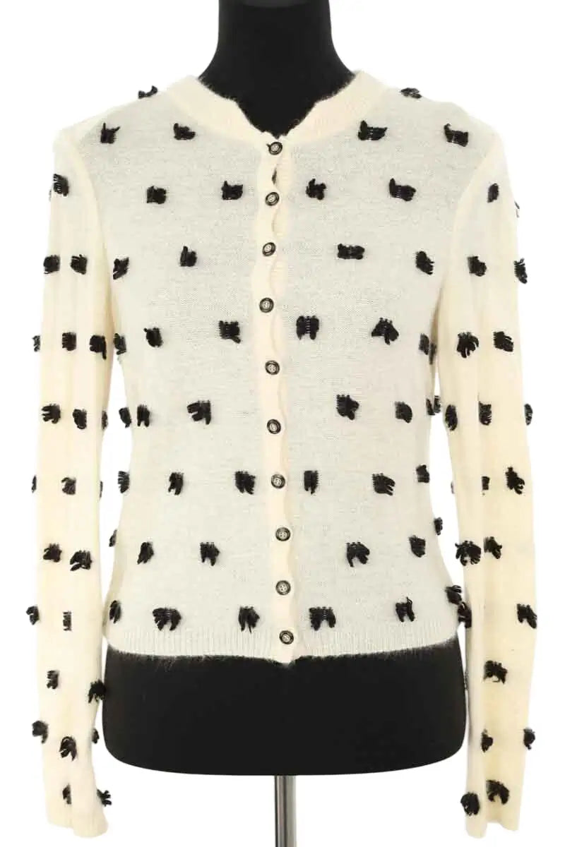 Cardigan John Galliano Beige en Laine, taille S - Seconde Main