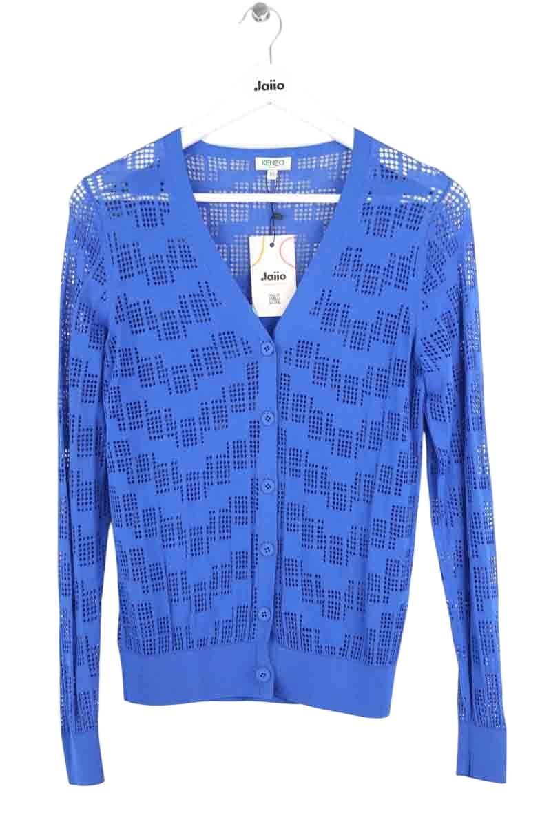 Cardigan Kenzo Bleu en Synthétique, taille XS - Seconde Main