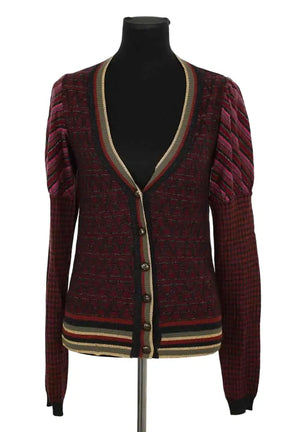 Cardigan Kenzo Bordeaux en Laine, taille S - Seconde Main