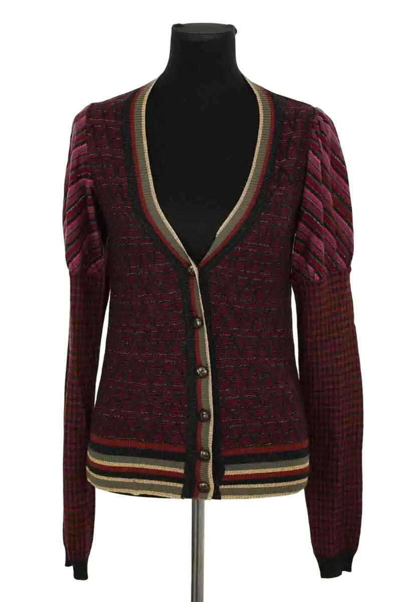 Cardigan Kenzo Bordeaux en Laine, taille S - Seconde Main