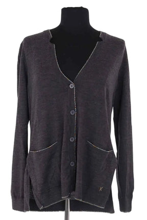 Cardigan Kenzo Gris en Laine, taille L - Seconde Main
