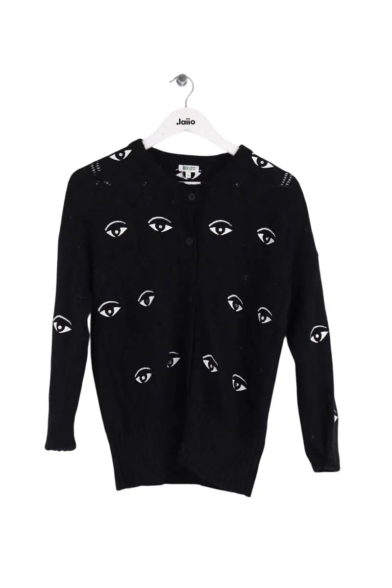 Cardigan Kenzo Noir en Laine, taille S - Seconde Main