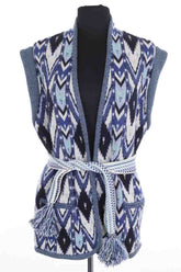 Cardigan Kujten Bleu en Cachemire, taille M - Seconde Main