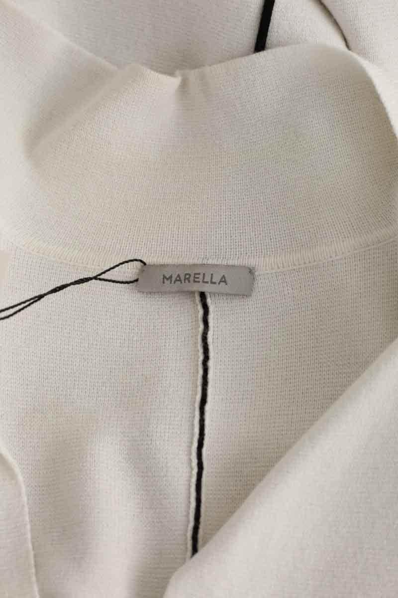 Cardigan long Marella Blanc en Synthétique