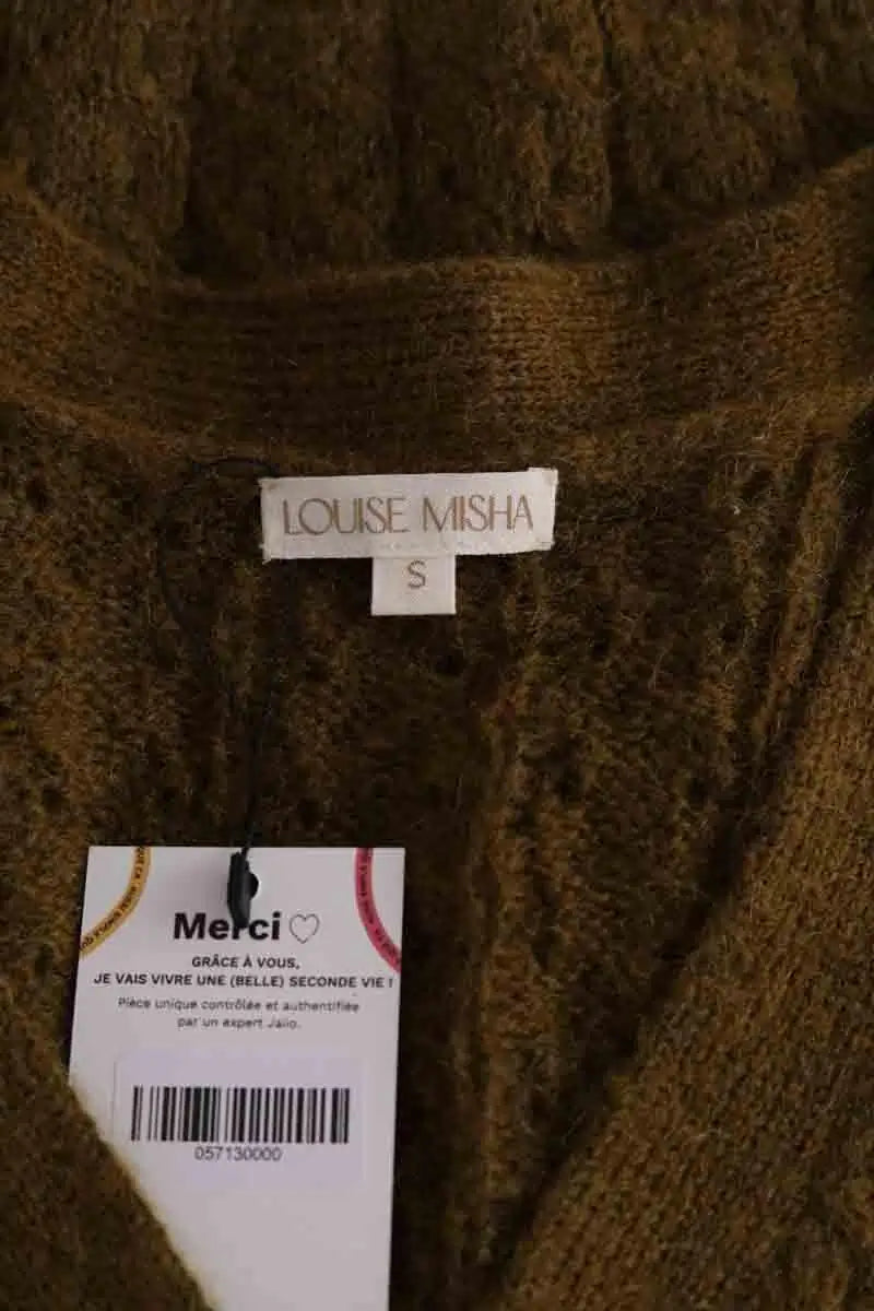 Cardigan Louise Misha Rania Kaki en Synthétique
