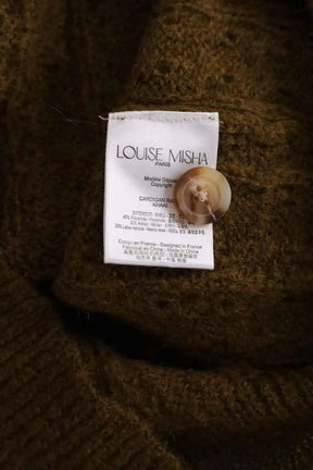 Cardigan Louise Misha Rania Kaki en Synthétique