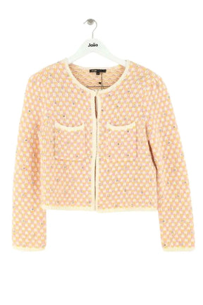 Cardigan Maje Blanc en Coton, taille M - Seconde Main
