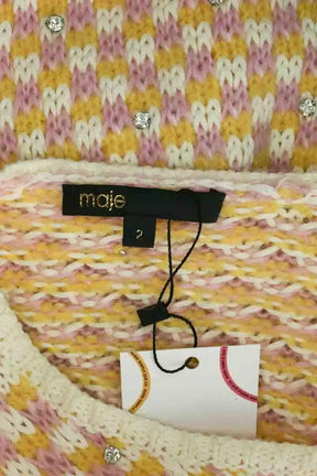 Cardigan Maje Blanc en Coton