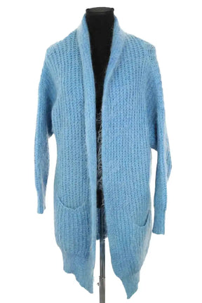 Cardigan Maje Bleu en Laine, taille S - Seconde Main